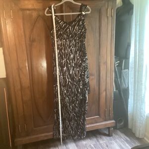 R&M Richards- incredible zebra glitter print dress (size 12)
